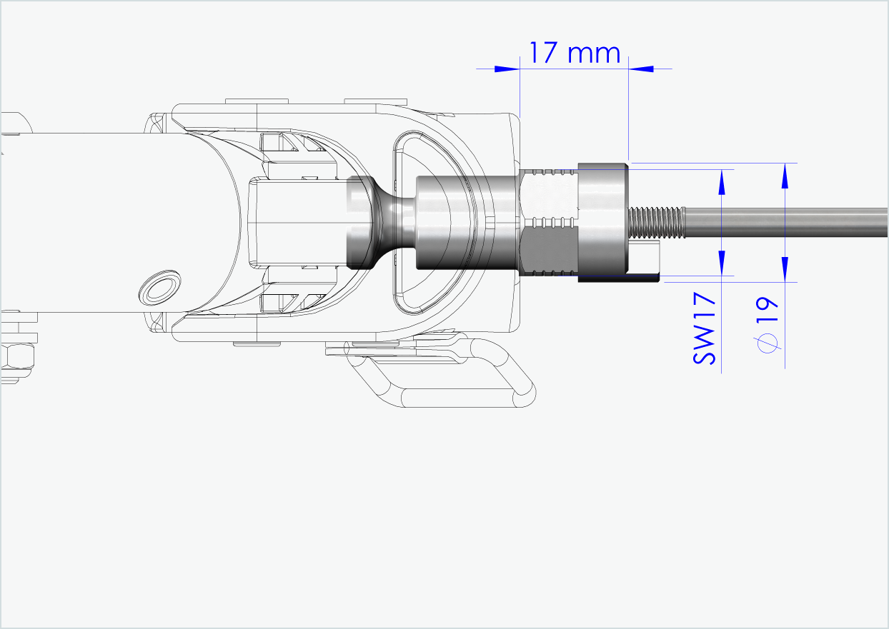 Snabbkopplingsaxel med adapter (för Croozer-släpvagnar från 2018) | Spännlängd 143 mm - 153 mm