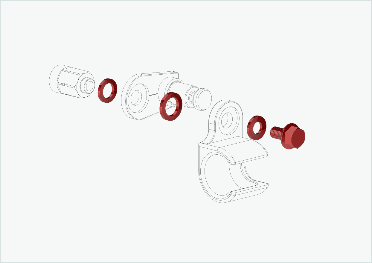 Skruvmonteringssats för universaladapter - dubbelmontage